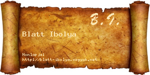 Blatt Ibolya névjegykártya