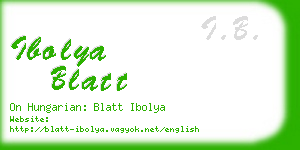 ibolya blatt business card